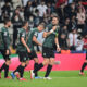 Sporting CP players celebrates for Sebastian Coates s goal during the UEFA Champions League group C match between Besikt