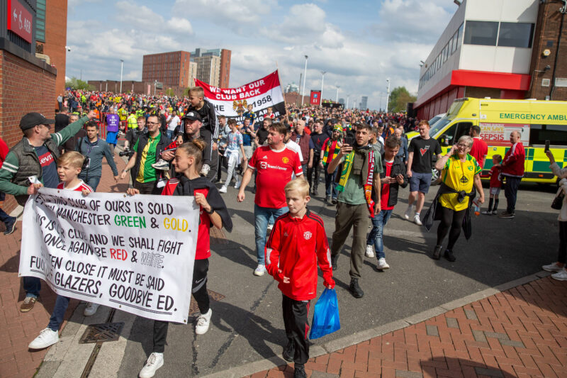 Manchester United Norwich 16.4.2022 protestit