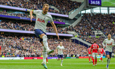 Tottenham Hotspurin Harry Kane siirtohuhujen kohteena.