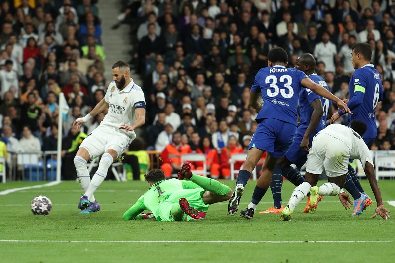 Karim Benzema naulasi voiton Chelseaa vastaan.