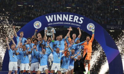 Manchester City juhli Mestarien liigan voittoa