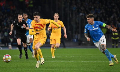 Napoli nousi tasapeliin Barcelonaa vastaan. Robert Lewandowski onnistui maalinteossa.